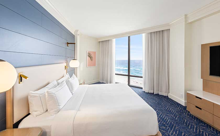 guestroom overlooking Gulf of Mexico