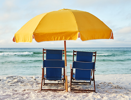 chairs and umbrellas