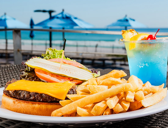 burger and fries