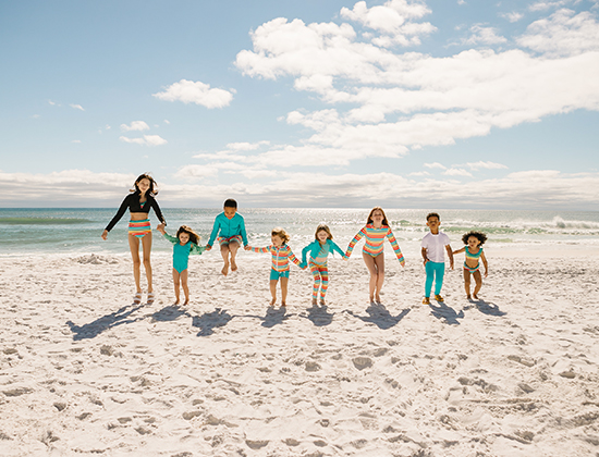 kids playing on beach